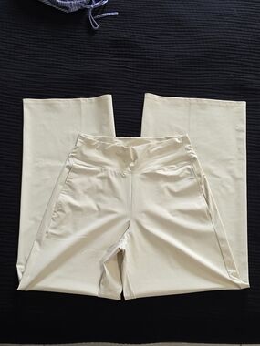 DSG Wide Leg Cream Pants - Women's Comfortable High-Rise Trousers